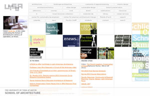 screenshot of homepage of UT School of Architecture (UTSOA) website