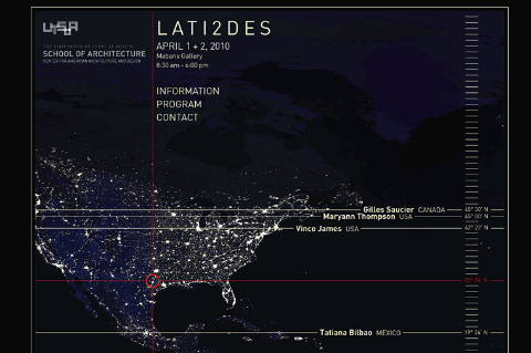 screenshot of homepage of Latitudes Symposium website