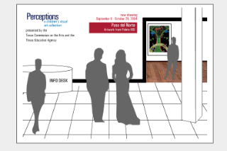 screenshot of homepage of Perceptions Gallery website