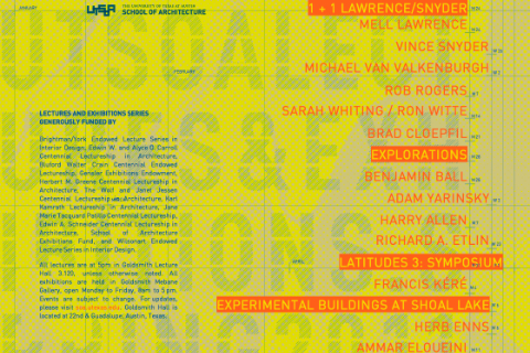 screenshot of homepage of UTSOA Spring 2011 Events website