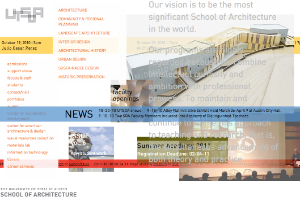 screenshot of homepage of UTSOA Redesign website