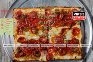 screenshot of homepage of Via 313 website